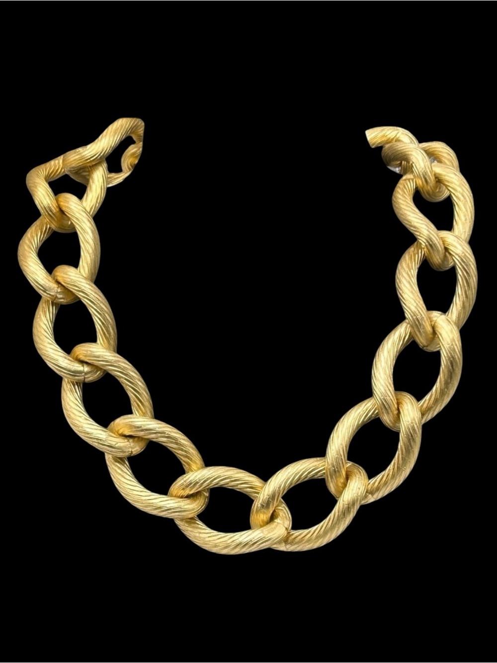 Vintage Anne Klein Huge Twisted Link Necklace